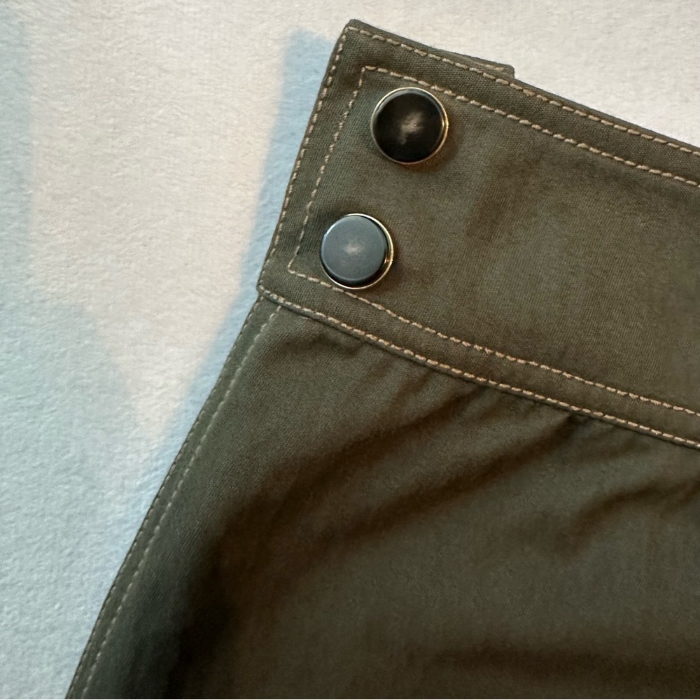 Vanessa Seward Midi Knee Length Cargo A-line Skirt Army Green US 6 - Picture 3 of 11